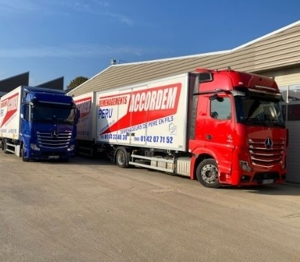 camions de déménagement vers les DROM pour Acordem