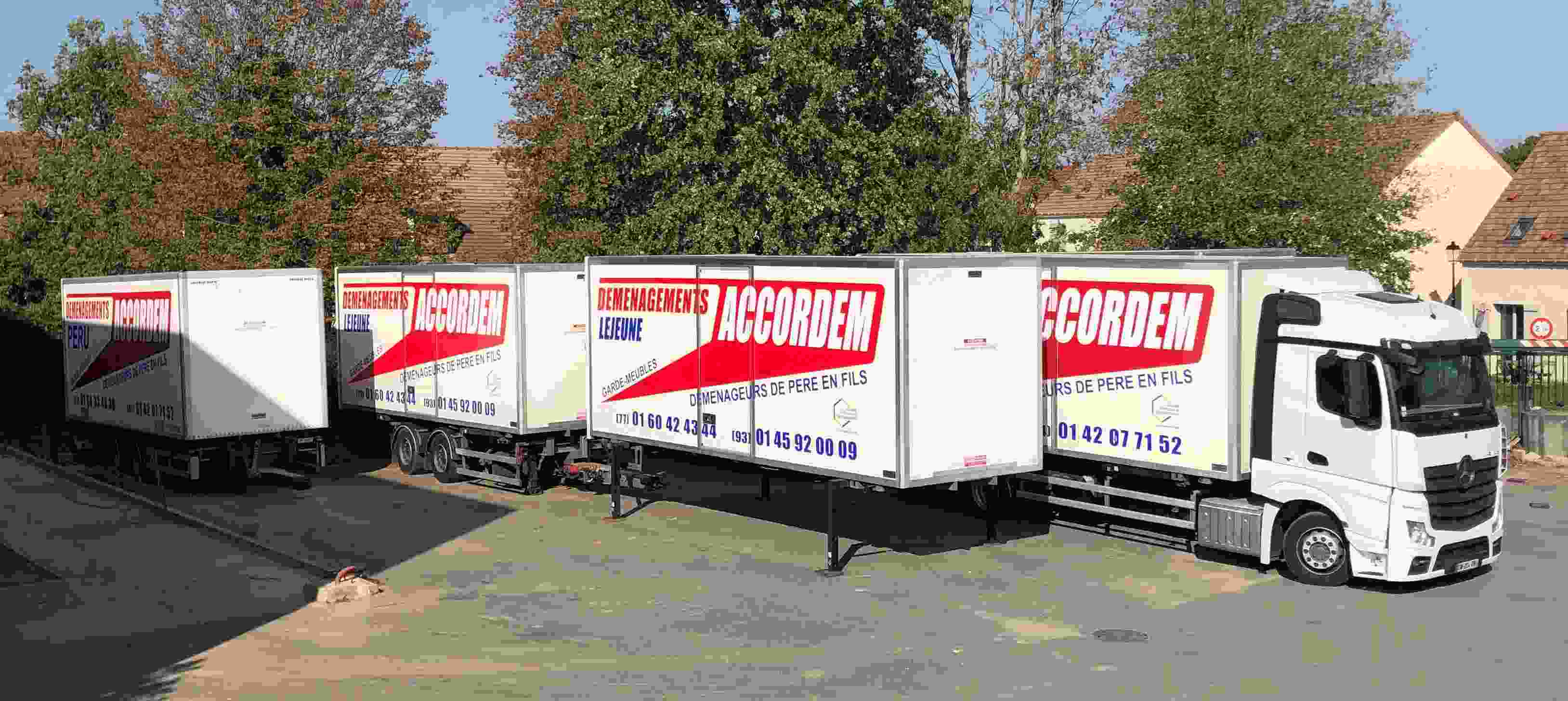 Déménagement en Europe en camions avec des caisses mobiles Accordem  